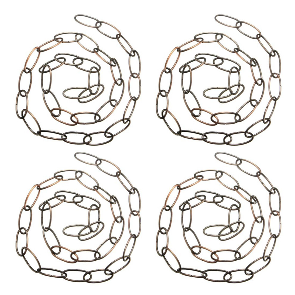 4X 1M Heavy Duty Chain For Vintage Chandelier Hanging Lamp,Red Bronze 4712751230709