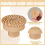 Boho Rattan Dresser Knobs Round Screws for Boho Furniture Knobs 60Pcs 6