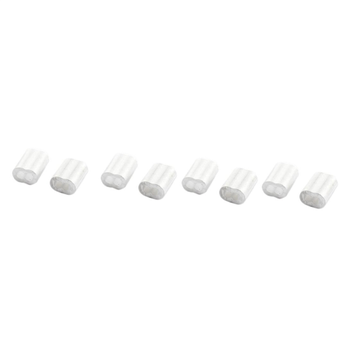 100x Aluminum Crimping Loop Sleeve for 3mm Diameter Wire Rope Cable 2