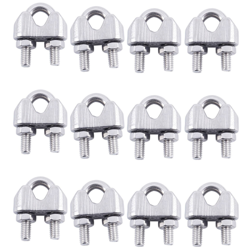 4pcs Stainless Steel Cable Clip Saddle for 5/32 inch 4mm Wire Ropes 1