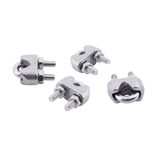 4pcs Stainless Steel Cable Clip Saddle for 5/32 inch 4mm Wire Ropes 2