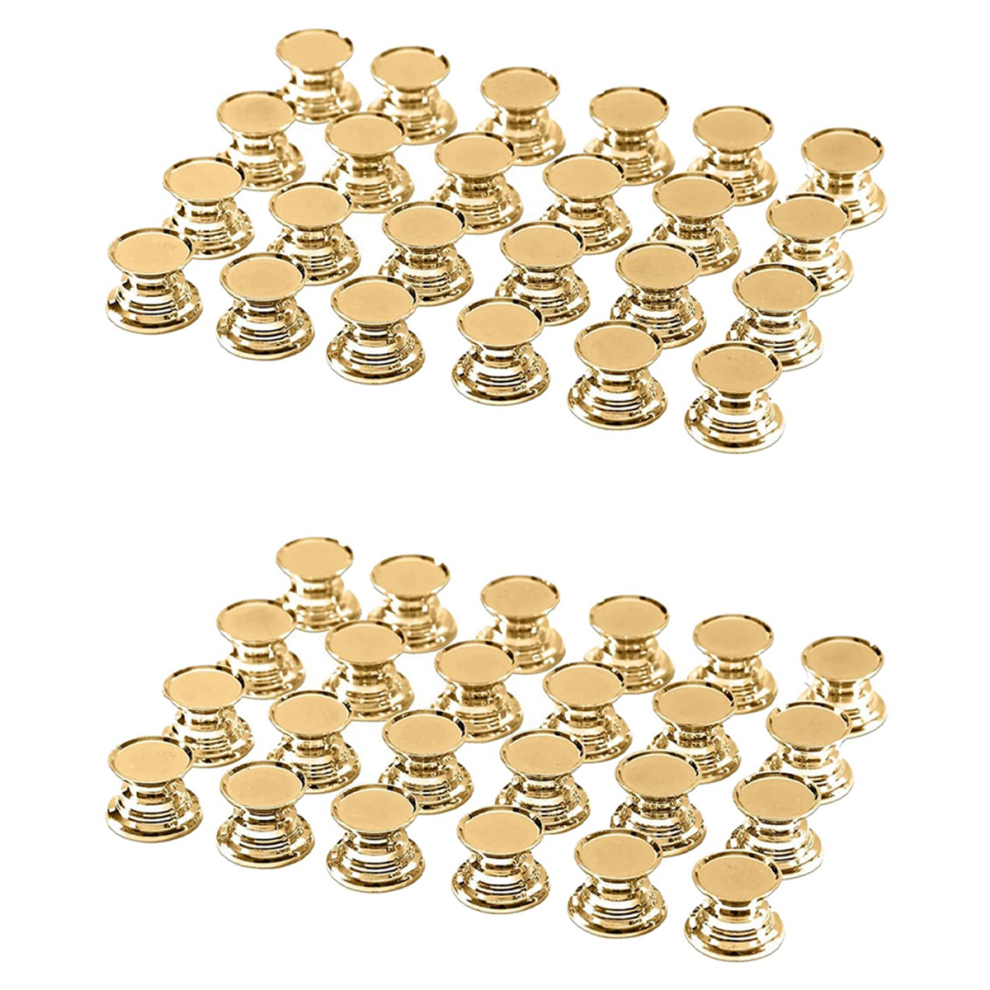 24Pcs Diy Crystal Epoxy Resin Drawer Knob Base(Golden) 4712751297603