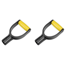 Plastic Spade Handle Shovel D Grip Handle,32mm Inner Diameter(Yellow)
