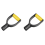 Plastic Spade Handle Shovel D Grip Handle,32mm Inner Diameter(Yellow) 1