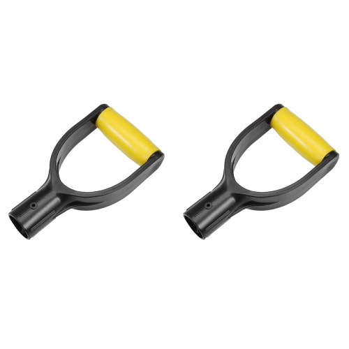 Plastic Spade Handle Shovel D Grip Handle,32mm Inner Diameter(Yellow)