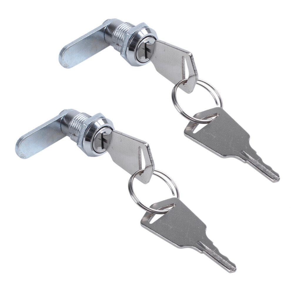 2X Cam Lock Desk Drawer Lock 16MM + 2 Keys-image-OPC-PJ92TYX-NEW