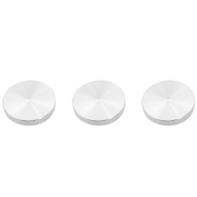Glasplatten-Adapter, Aluminium, rund, 50x8mm, Silber