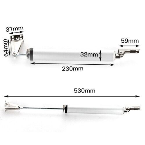 Simple Door Closer Silent Pneumatic Hydraulic Buffer Automatic silver 1