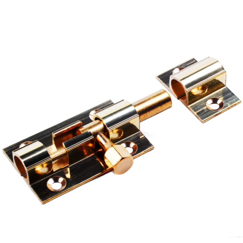 1.5-inch Long Brass Door Latch Sliding Lock Bolt Gold 1