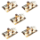 1.5-inch Long Brass Door Latch Sliding Lock Bolt Gold 1