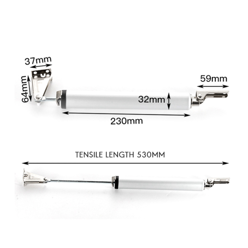 Pneumatic Door Closer Soft Close Automatic 100 Degree Silver 1