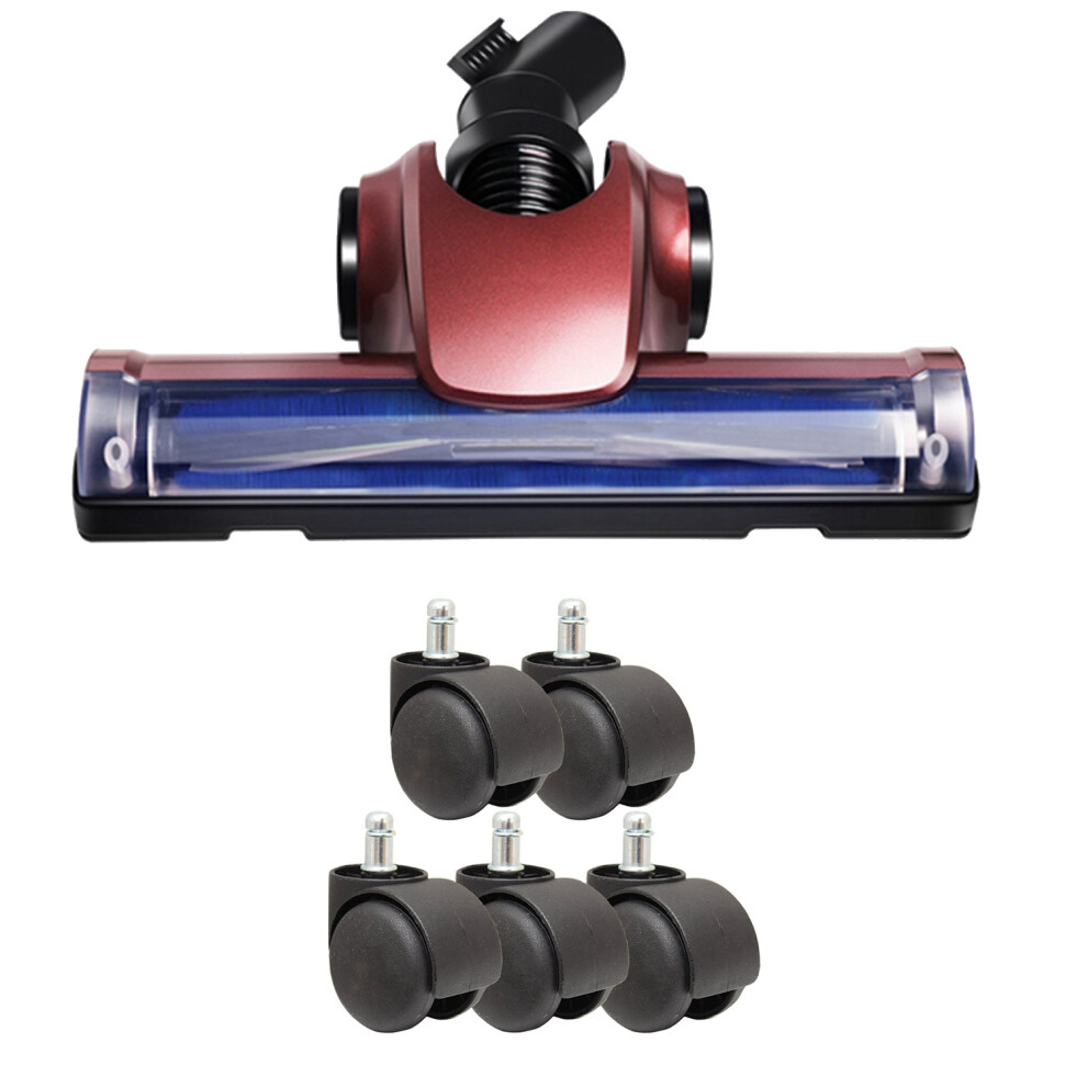 50Mm Office Chair Roller Castor Wheels - Set Of 5 - Black 4712751209743