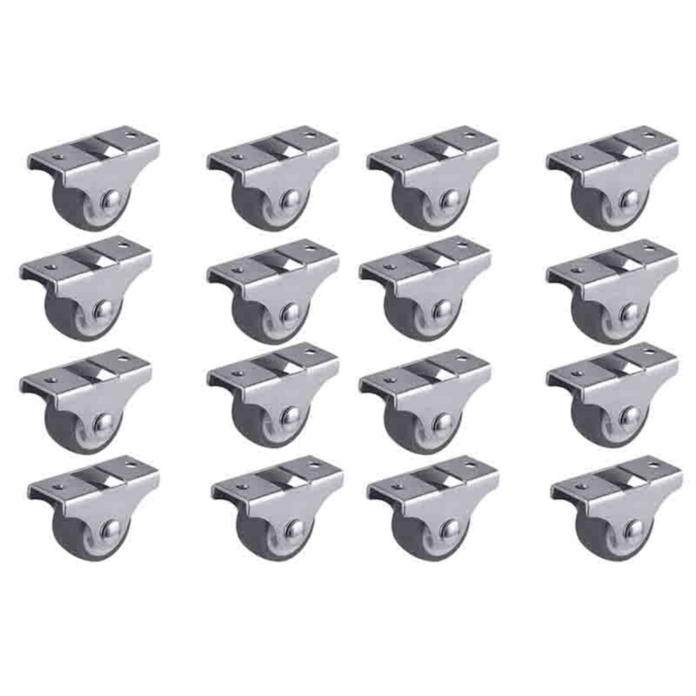 8Pcs Tpe Caster Wheels With Rigid Ball Bearing Trolley Wheels 1 Inch 4712751210176