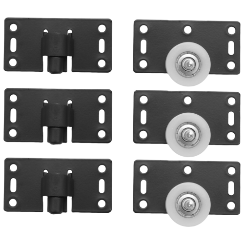4Sets Sliding Door Rollers Pulleys Smoothly & Mute Nylon Wheels 1