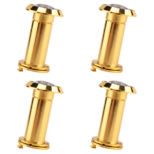 200 Degree Retractable 36-58mm Security Door Peephole + Cover, Gold