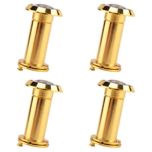 200 Degree Retractable 36-58mm Security Door Peephole + Cover, Gold