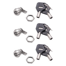Cabinet Door Quarter Turn Security Tubular Cam Lock w Keys