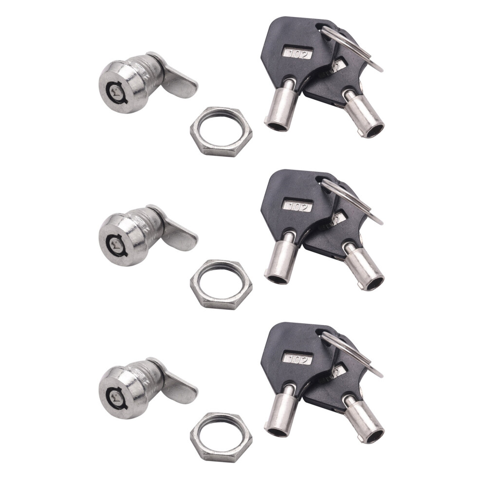 Cabinet Door Quarter Turn Security Tubular Cam Lock W Keys 4712751237012