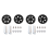 60mm x 12mm Luggage Wheels Replacement Wear PU Wheels Black 1