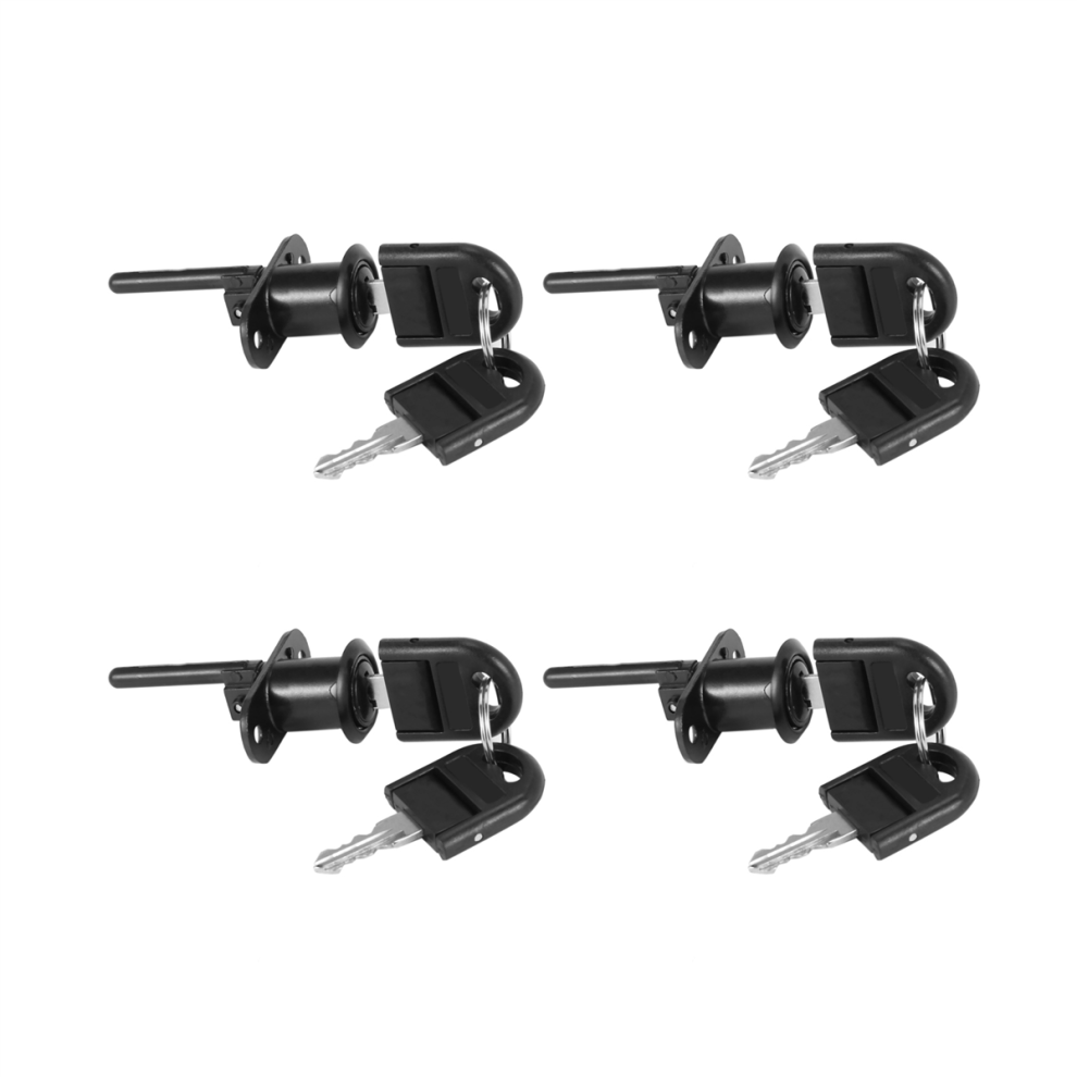 Zinc Alloy Drawer Cupboard Locker Cam Lock With Keys, Black 4712751209170