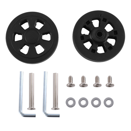 60mm x 12mm Luggage Wheels Replacement Wear PU Wheels Black 1