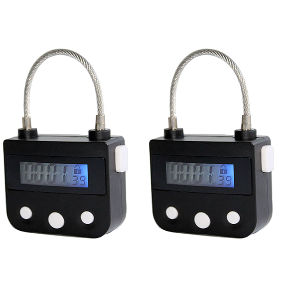 Metal Timer Lock Usb Lcd Display Multi-Function Padlock Black 4712751238293