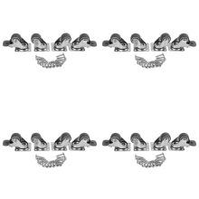 1 inch Profile Casters Wheels Set of 4 (2 with Brakes & 2 Without)