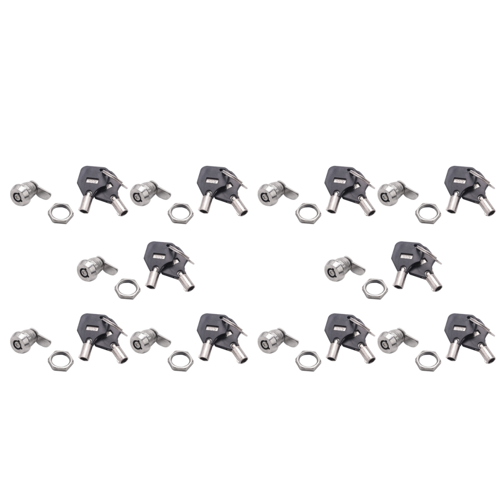Cabinet Door Quarter Turn Security Tubular Cam Lock W Keys 4712751236985