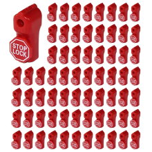 Peg Hook Lock Stop Lock 100 Pcs Plastic Red Stop Lock Anti-Theft Lock