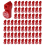 Peg Hook Lock Stop Lock 100 Pcs Plastic Red Stop Lock Anti-Theft Lock 1