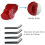Peg Hook Lock Stop Lock 100 Pcs Plastic Red Stop Lock Anti-Theft Lock 3