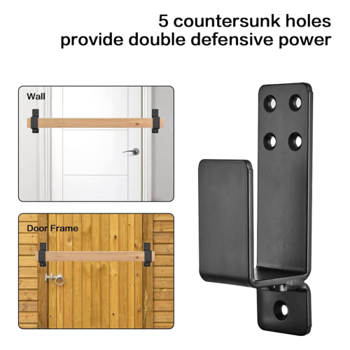 Door Brackets,2 Pack Drop Open Bar Holder for Home Security 2