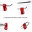 Peg Hook Lock Stop Lock 100 Pcs Plastic Red Stop Lock Anti-Theft Lock 4