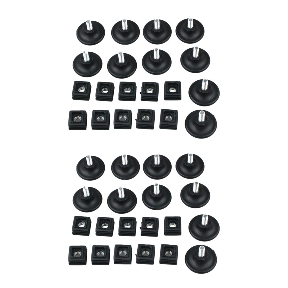 45Mm Base Adjustable Leveling Foot 25Mmx25mm Square Tube Insert Kit 4712751211852