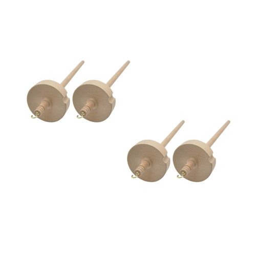 2Pcs Drop Spindle for Hand Carved Wooden Tool for Beginners