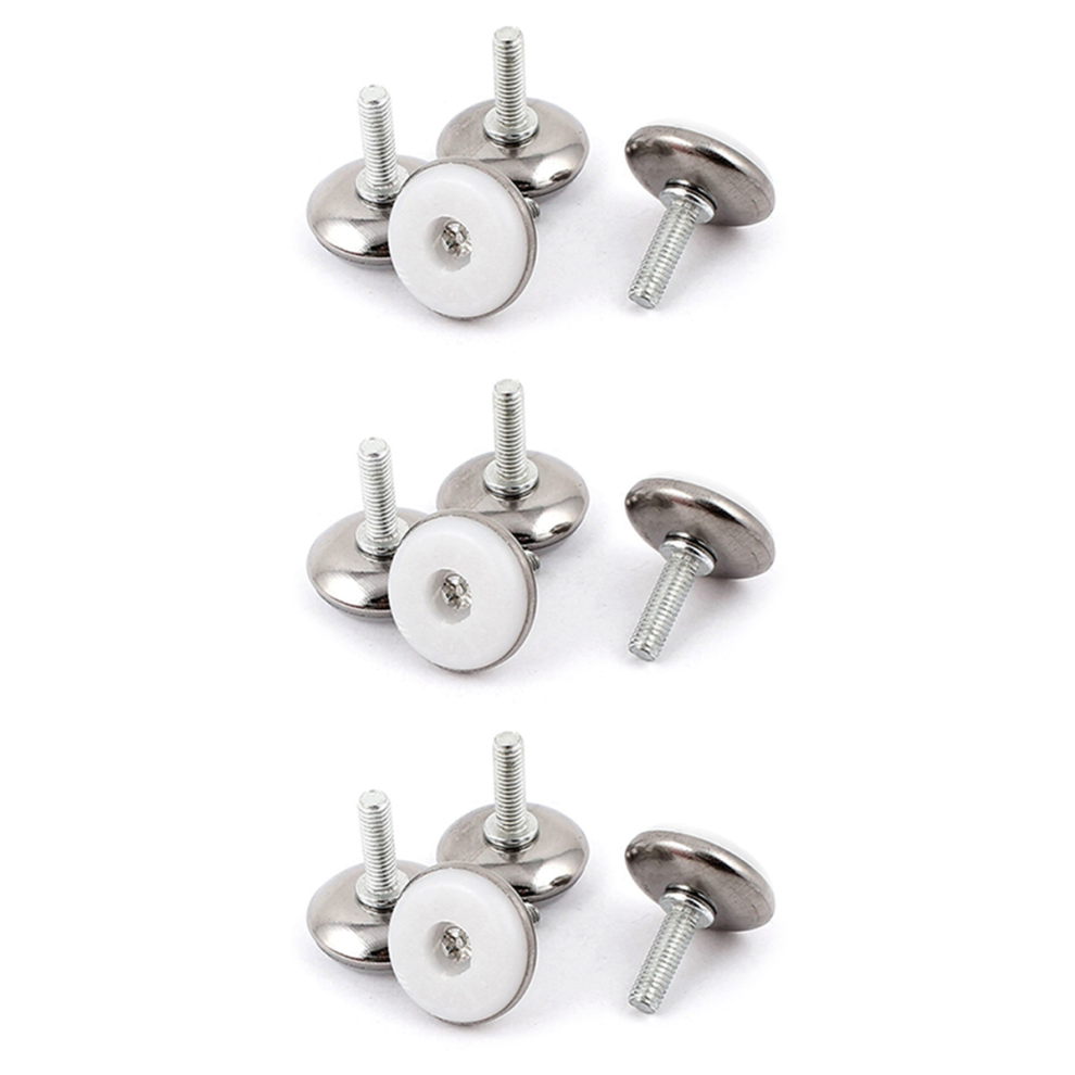Furniture Adjustable Screw On Glide Leveling Foot Feet M6x20mm 4 Pcs 4712751212170