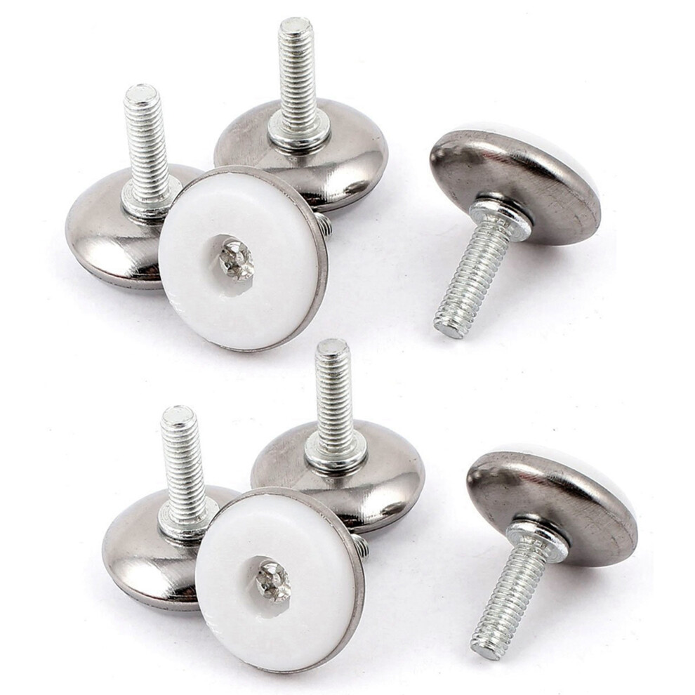 Furniture Adjustable Screw On Glide Leveling Foot Feet M6x20mm 4 Pcs 4712751212187