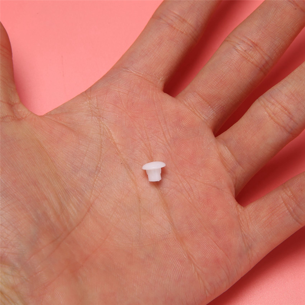 Plastic Round Shaped Cover Screw Cap Lid White 50Pcs For 5Mm Dia Hole 4712751212361