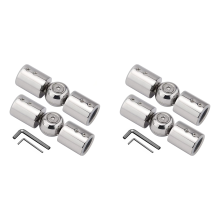 2PCS Curtain Rods Corner Connector(Silver)