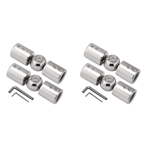 2PCS Curtain Rods Corner Connector(Silver)