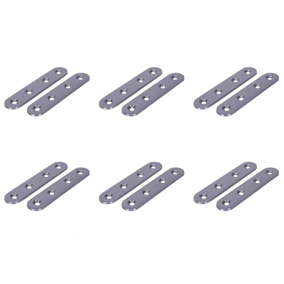 2X Flat Stainless Steel Repair Mending Fixing Plate Brackets Support 4712751213146