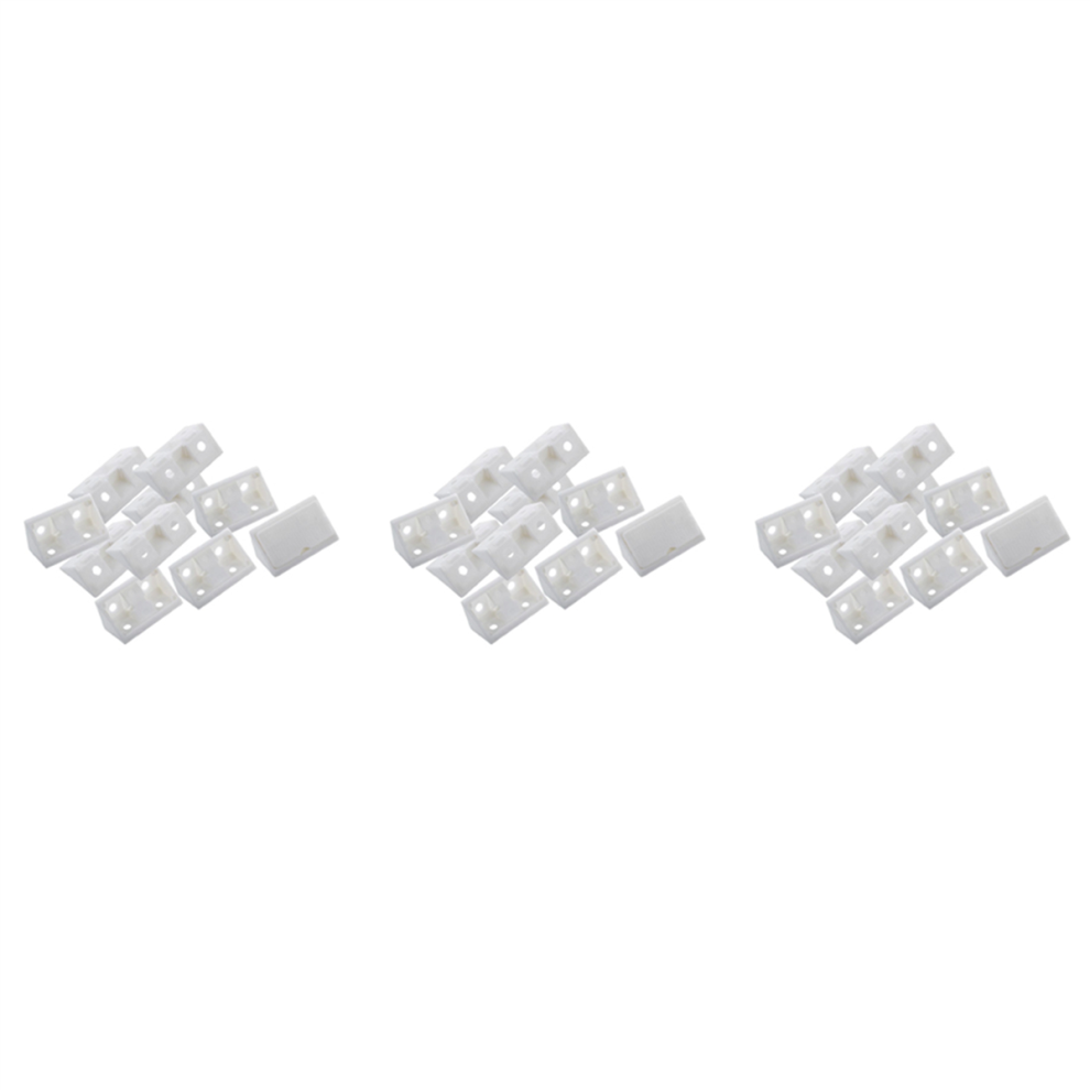 Furniture Cabinet Fastener Corner Braces Angle Brackets White 10Pcs 4712751213665