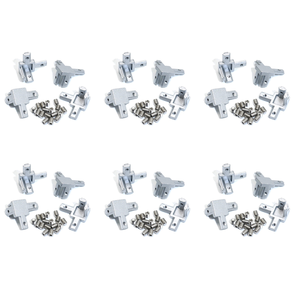 4Pc 2020 Series 3 Way End Bracket For European Standard 6Mm T Slot 4712751213344