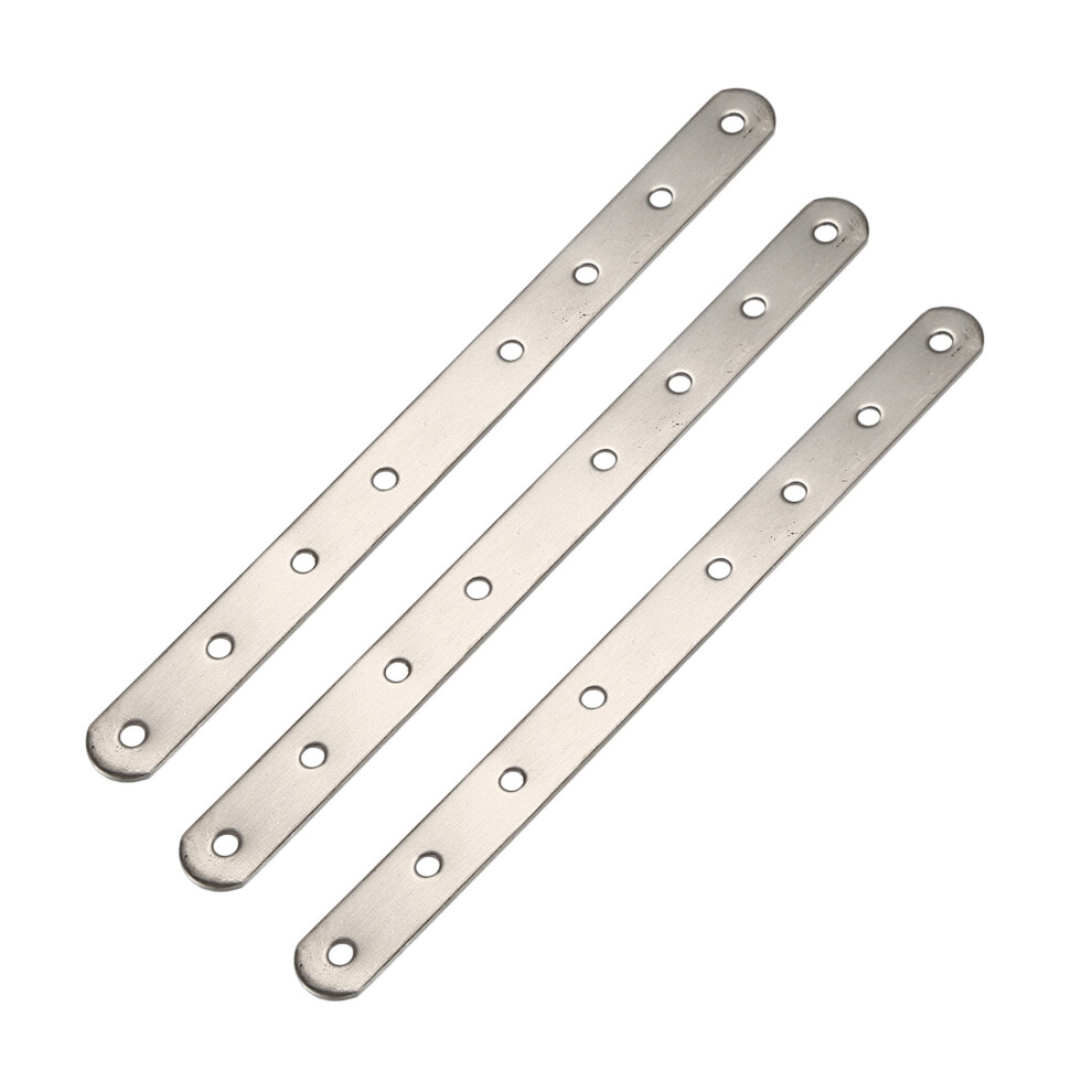 Metal 8 Holes Flat Straight Design Corner Brace Angle Bracket 250Mm 4712751213726