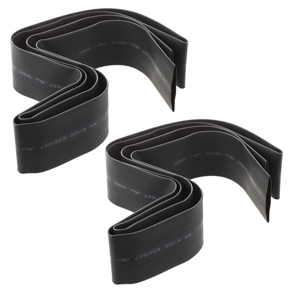 Black 20Mm Heat Shrinkable Tube Shrink Tubing Sleeve Cable Wrap 1M