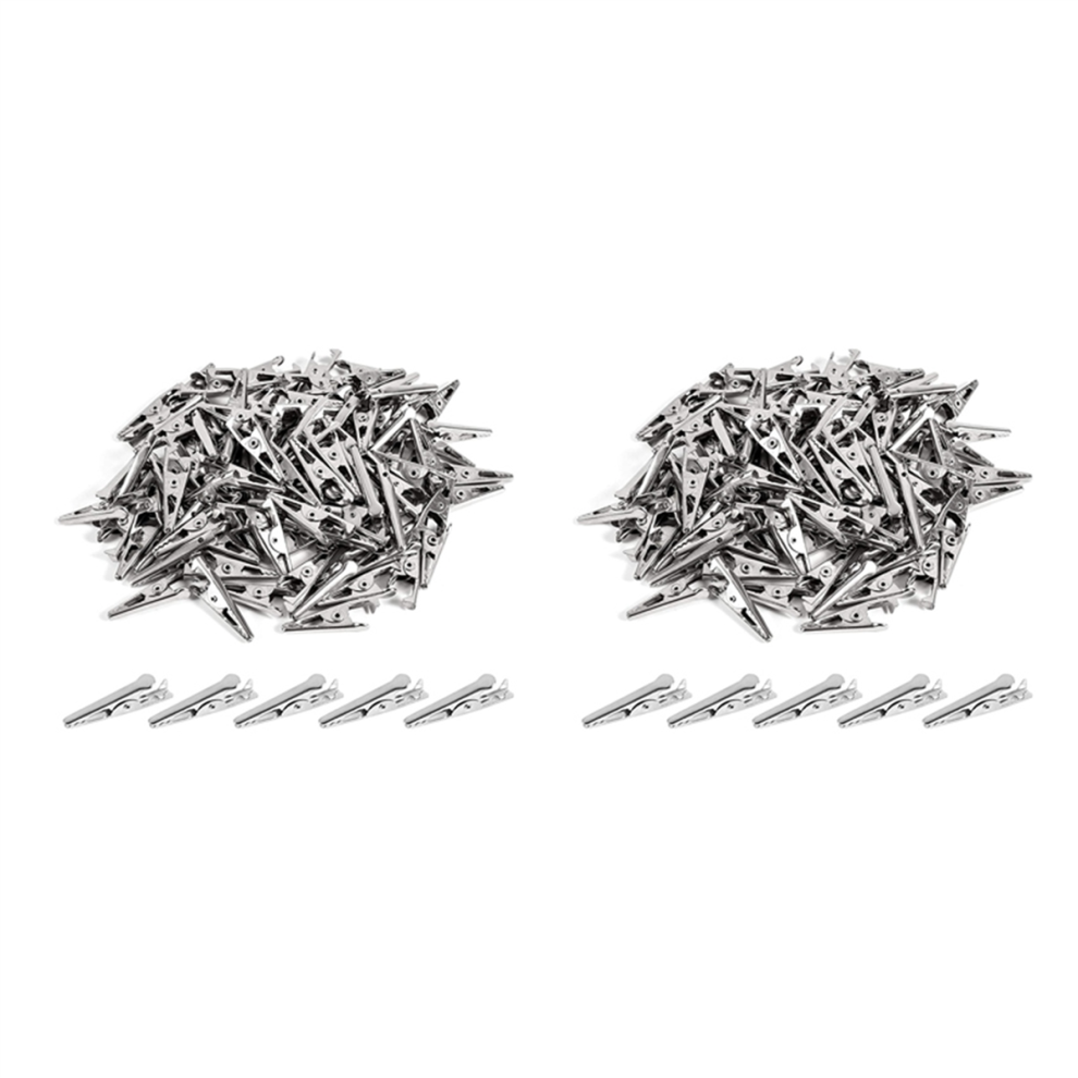 100Pcs 1.06In / 27Mm Mini Metal Alligator Clips, Crocodile Clamps 4712751214945