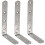 3X 125x75mm L Shape Stainless Steel Shelf Corner Brace Angle Bracket 1
