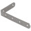 3X 125x75mm L Shape Stainless Steel Shelf Corner Brace Angle Bracket 3