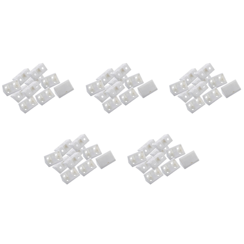 Furniture Cabinet Fastener Corner Braces Angle Brackets White 10Pcs 4712751213672
