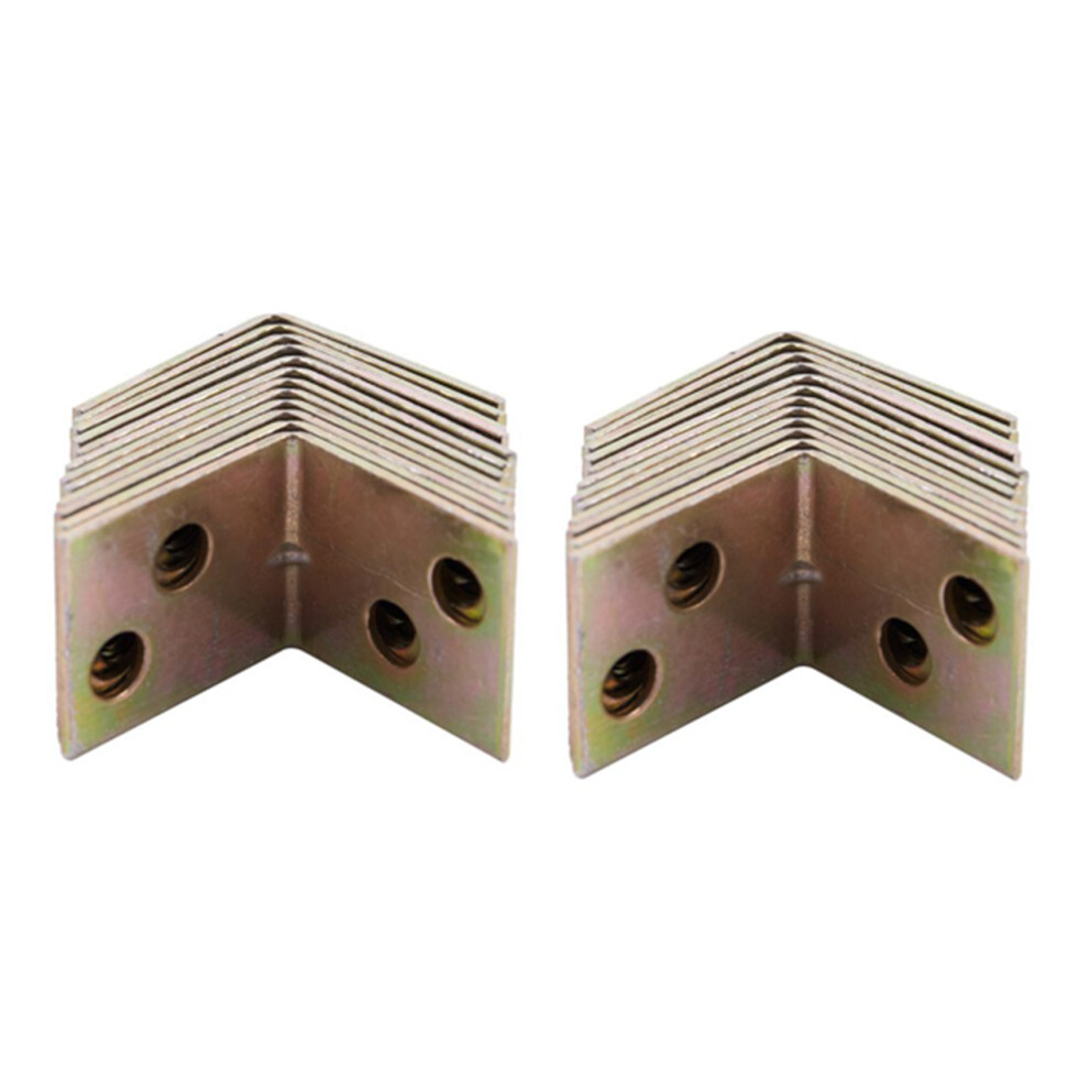 Metal Shelf Support 90 Degree 12Pcs Brass Tone 4712751213788